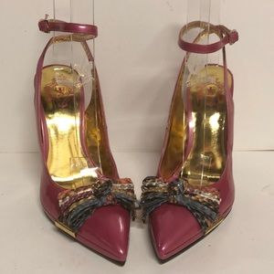 Francesco Sacco Made in Italy Pink Heel wPythonBow